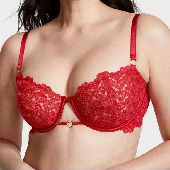 Victoria's Secret "Wicked Unlined Sweet Heart Lace Balconette Bra" Size 34C - Picture 12 of 12